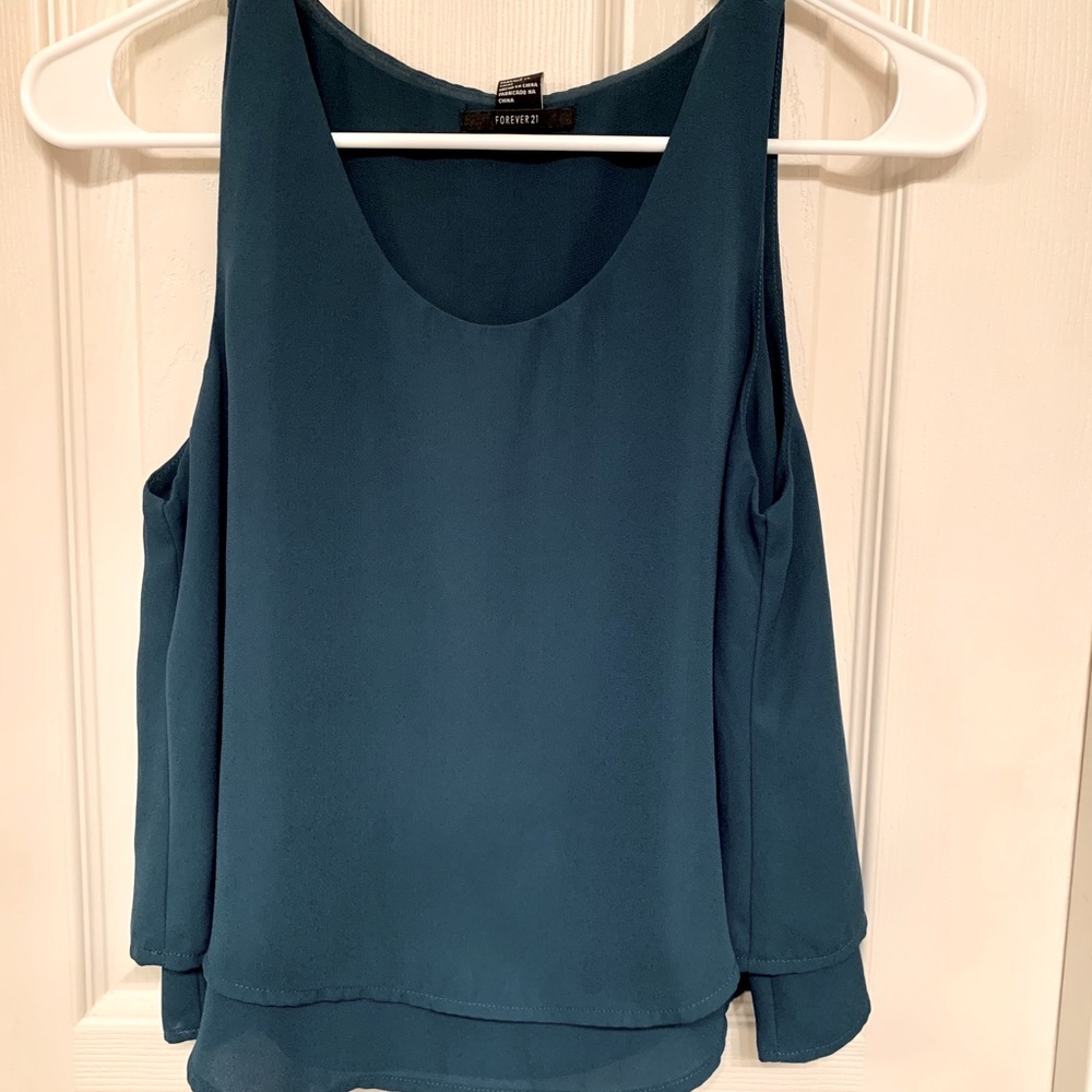 Teal Crop top